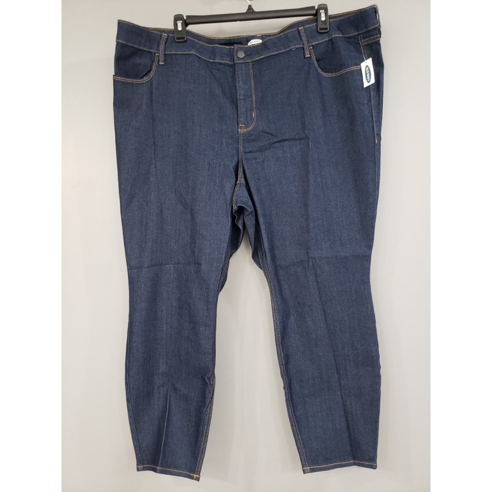 NEW‎ Old Navy Women's Mid-Rise Super Skinny Jeans Size 26 Plus SHORT  - 448439
